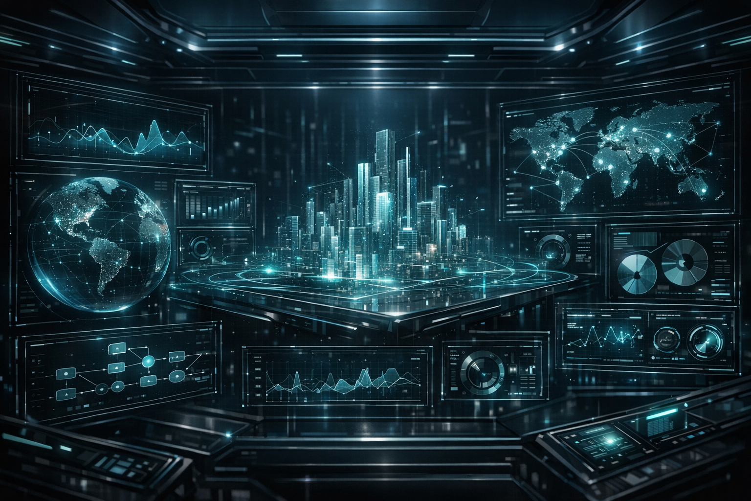 Dashboard futurista de control operativo Cerewro IA